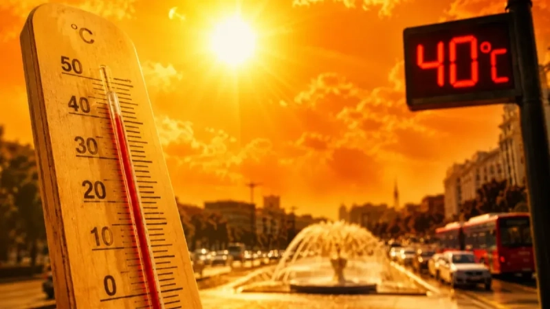 Beograd jutros najtopliji! Srbija u crvenom, temperatura skače na 40 stepeni: „Vreme je vrlo opasno!“ Beograd jutros najtopliji! Srbija u crvenom, temperatura skače na 40 stepeni: „Vreme je vrlo opasno!“