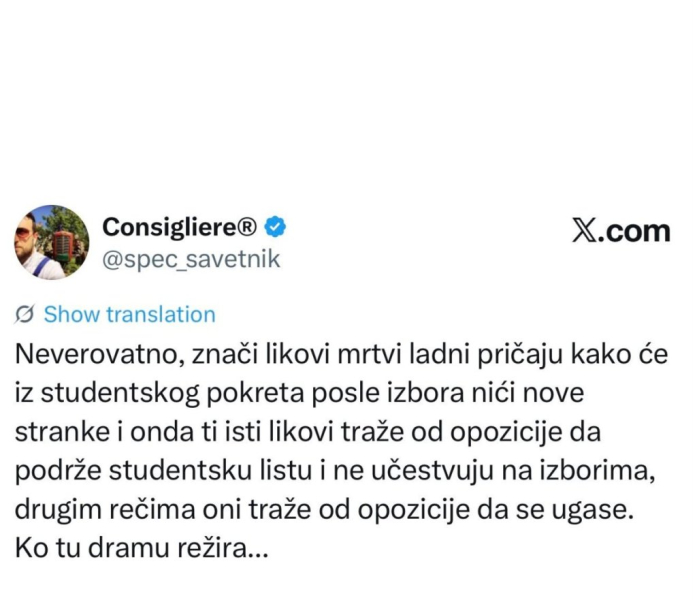 "Nepristojna ponuda" blokadera: Opozicijo, vi nas podržite, a mi ćemo vas ugasiti za sva vremena! (FOTO)