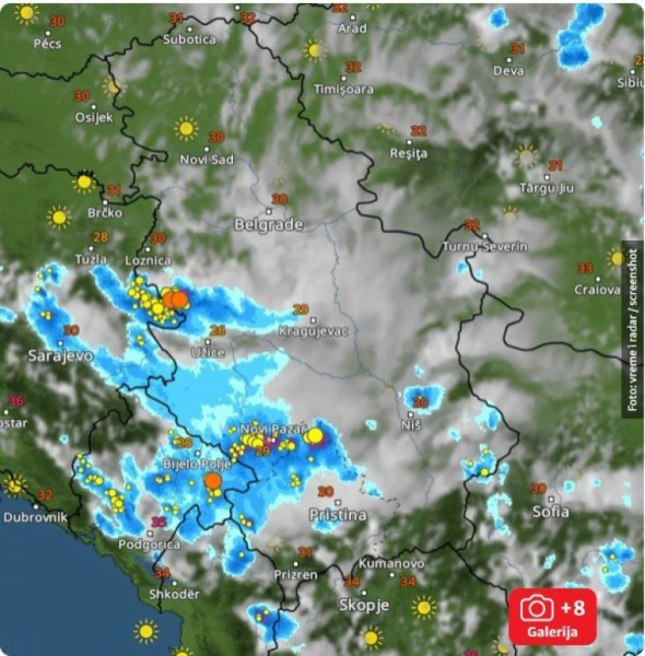RHMZ niže hitna upozorenja: Nevreme stiglo u Srbiju, ovi delovi su na udaru