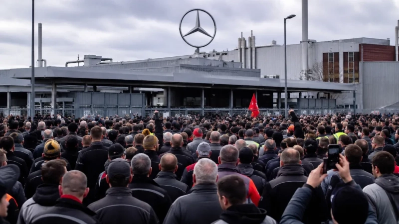 Veliki protesti u Mercedesu: Radnici odbijaju da rade duže bez veće plate Veliki protesti u Mercedesu: Radnici odbijaju da rade duže bez veće plate